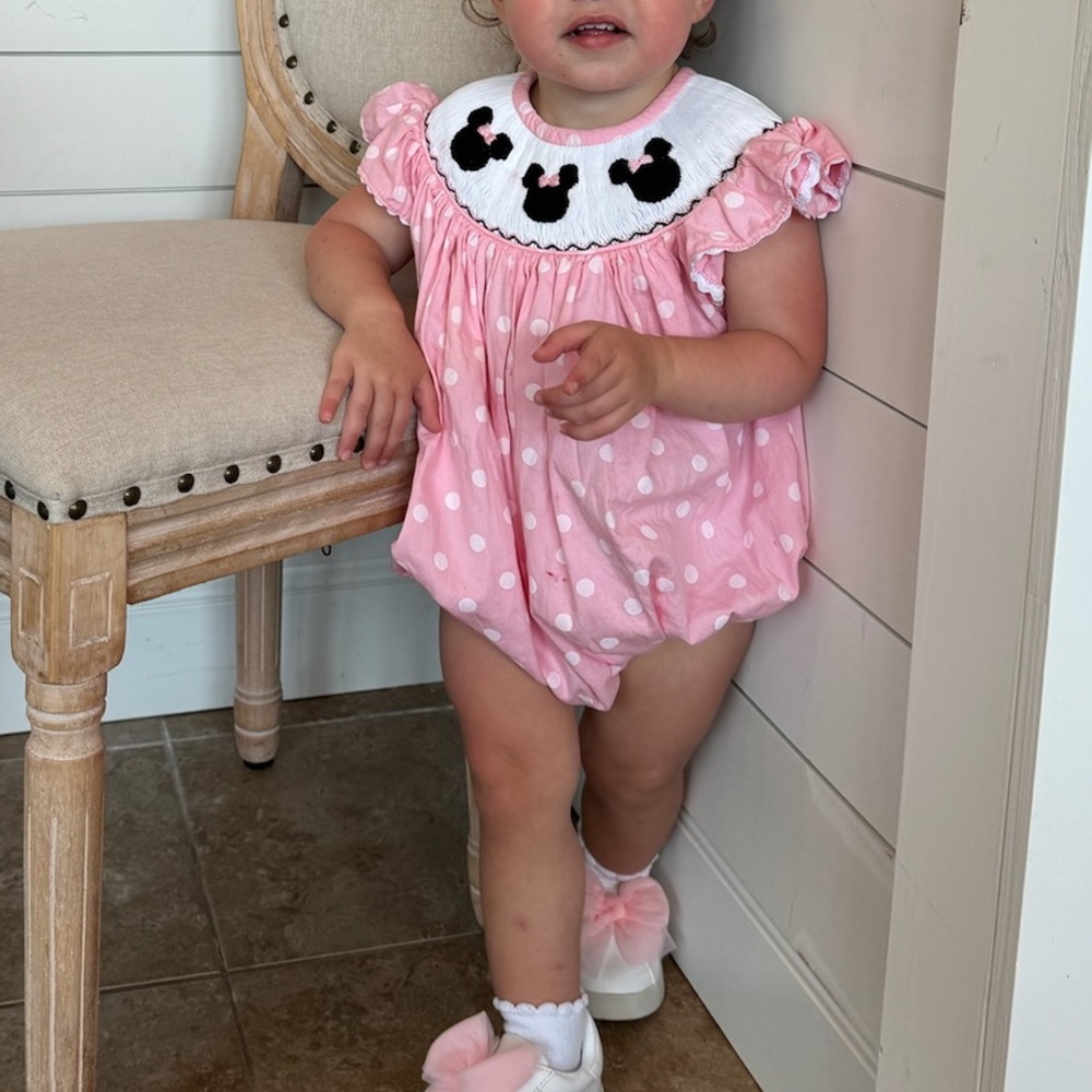 Minnie Mouse Smocked Bubble